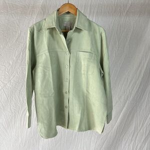 Draper's & Damon's Women's Long Sleeve Button Up Microfleece Shirt Sz PM